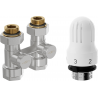 Mexen G04 Thermostatset zweirohrig DN50, gerade 1/2"x16 mm, Nickel - W912-016-948-01