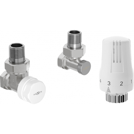 Mexen G01 thermostatisches Set, Winkel, Nickel - W913-012-918-01