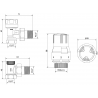 Mexen G02 Thermostat-Set, Winkelform, Nickel - W913-012-928-01
