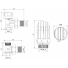 Mexen G03 Thermostat-Set, Eckform, Nickel - W913-012-938-01