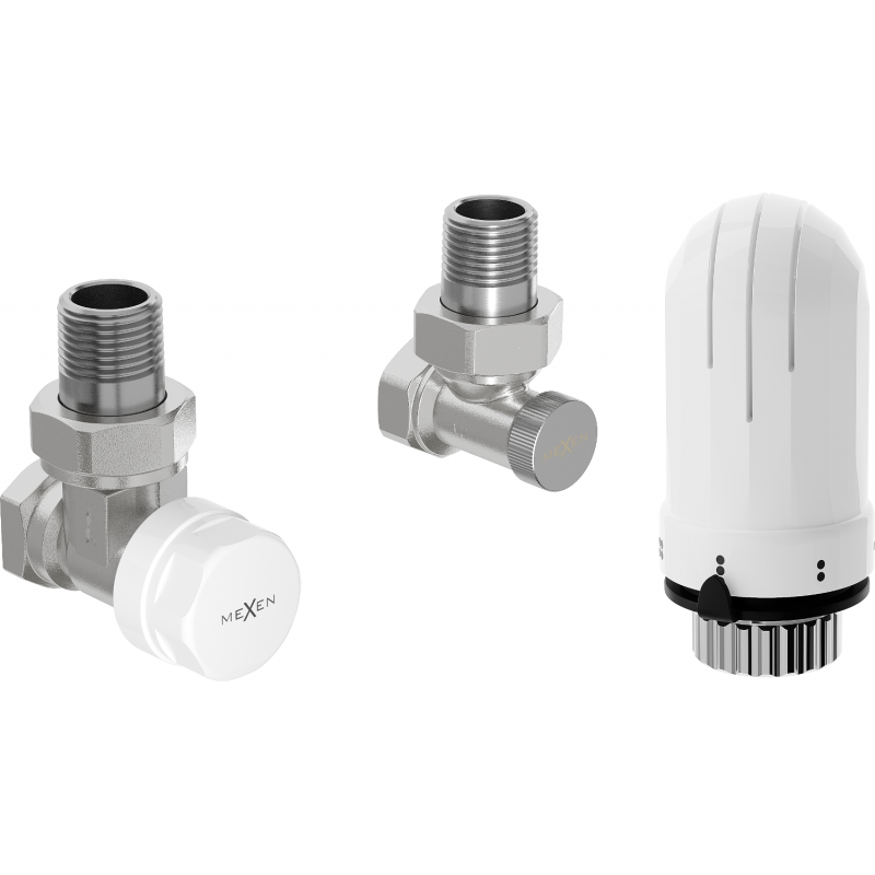 Mexen G03 Thermostat-Set, Eckform, Nickel - W913-012-938-01