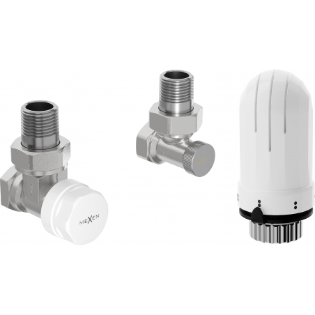 Mexen G03 Thermostat-Set, Eckform, Nickel - W913-012-938-01