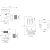 Mexen G04 Thermostatset, Winkelausführung, Nickel - W913-012-948-01