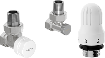 Mexen G04 Thermostatset, Winkelausführung, Nickel - W913-012-948-01