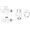 Mexen G01 Thermostat-Set gerade, Nickel - W914-012-918-01