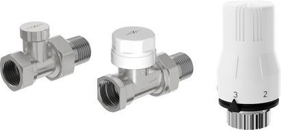 Mexen G02 Thermostat-Set gerade, Nickel - W914-012-928-01