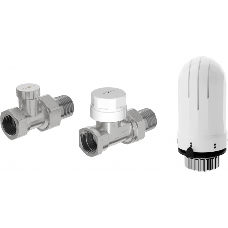 Mexen G03 thermostatisches Set gerade, Nickel - W914-012-938-01