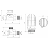 Mexen G03 thermostatisches Set gerade, Nickel - W914-012-938-01