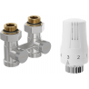 Mexen G01 thermostatisches Zweirohr-Set DN50, gerade 1/2"x3/4", Nickel - W912-012-918-01