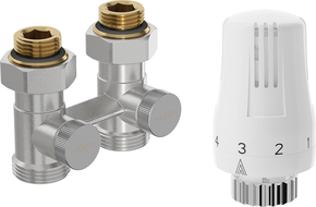 Mexen G01 thermostatisches Zweirohr-Set DN50, gerade 1/2"x3/4", Nickel - W912-012-918-01