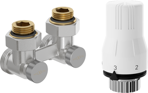 Mexen G02 thermostatisches Set DN50, 1/2"x3/4" Winkel, Nickel - W911-012-928-01