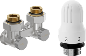 Mexen G04 thermostatisches Set DN50, Eckausführung 1/2"x3/4", Nickel - W911-012-948-01