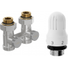 Mexen G04 thermostatisches Set DN50, gerader Anschluss 1/2"x3/4", Nickel - W912-012-948-01