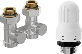Mexen G04 Thermostat-Set DN50, zweirohrig, gerade 1/2"x3/4", Nickel - W912-012-948-01