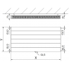 Mexen Line CCL21 Plattenheizkörper 500 x 1800 mm, mittlerer unterer Anschluss, 1815 W, Anthrazit - W6C21L-050-180-66