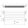 Mexen Line CCL22 Plattenheizkörper 500 x 1100 mm, mittlerer unterer Anschluss, 1501 W, Anthrazit - W6C22L-050-110-66