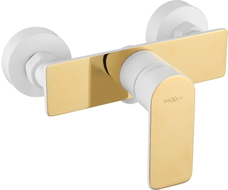Mexen Alfa Duscharmatur, weiß/gold - 745740-25