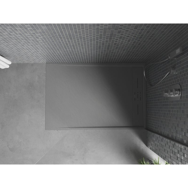 Mexen Amon rechteckige Duschwanne SMC 100 x 80 cm, grau - 4F618010