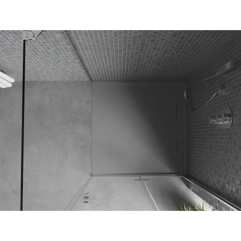 Mexen Amon quadratische Duschwanne SMC 80 x 80 cm, grau - 4F618080
