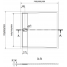 Mexen Amon quadratische Duschwanne SMC 80 x 80 cm, grau - 4F618080