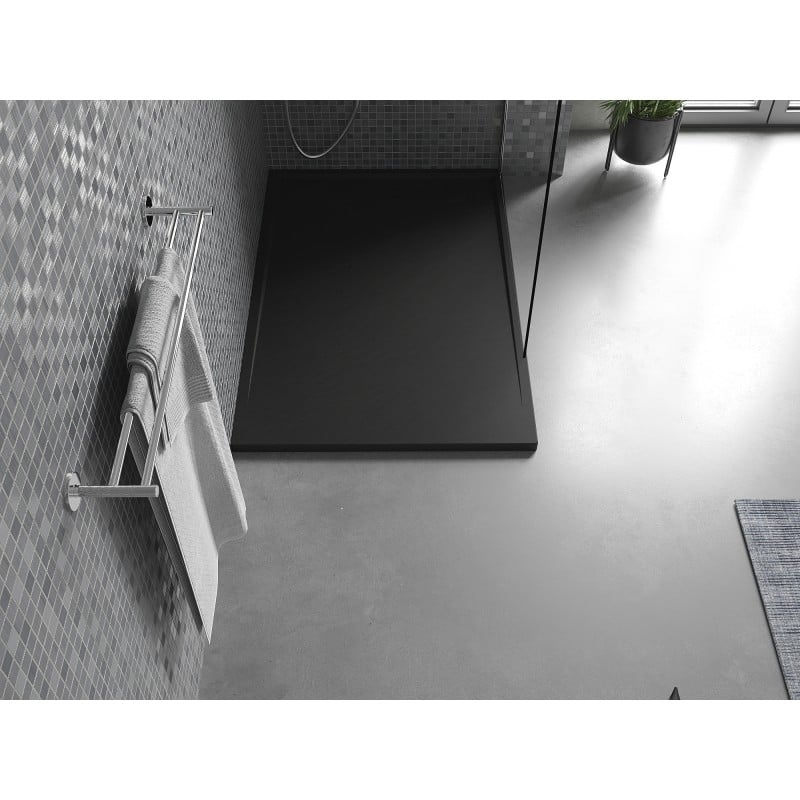 Mexen Amon rechteckige SMC-Duschwanne 100 x 80 cm, schwarz - 4F708010