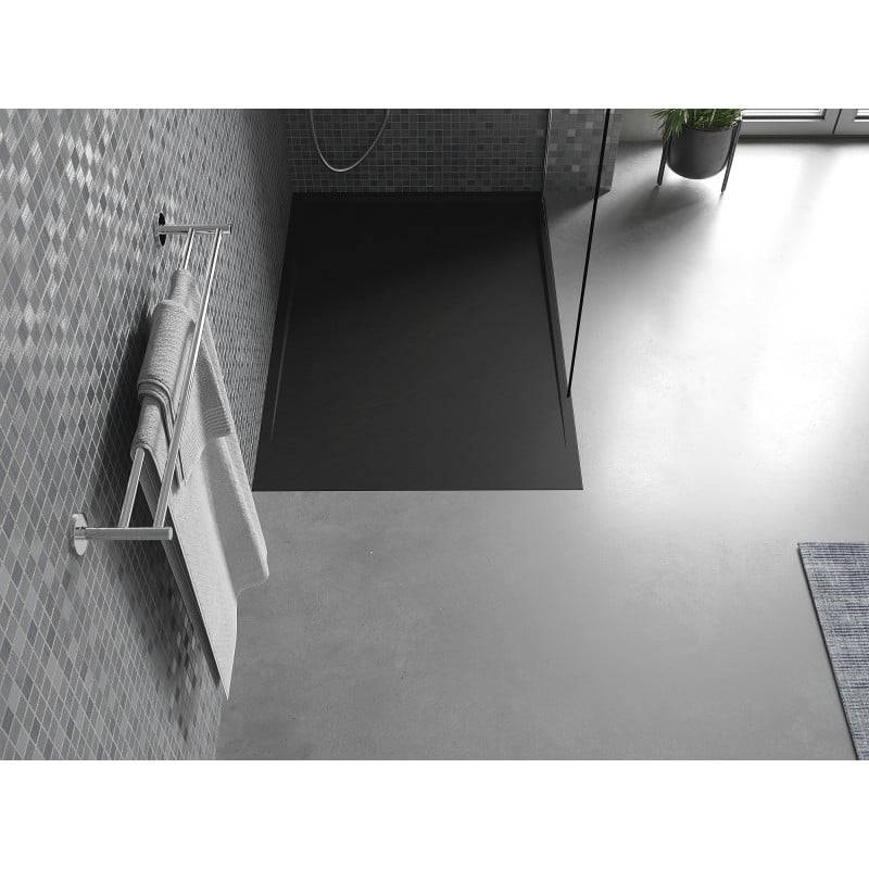 Mexen Amon rechteckige SMC-Duschwanne 100 x 80 cm, schwarz - 4F708010