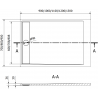 Mexen Amon rechteckige Duschwanne SMC 120 x 80 cm, schwarz - 4F708012