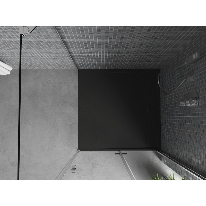 Mexen Amon quadratische Duschwanne SMC 80 x 80 cm, schwarz - 4F708080
