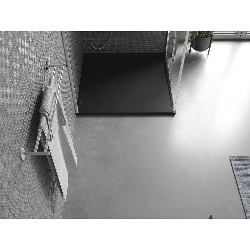 Mexen Amon quadratische Duschwanne SMC 90 x 90 cm, schwarz - 4F709090