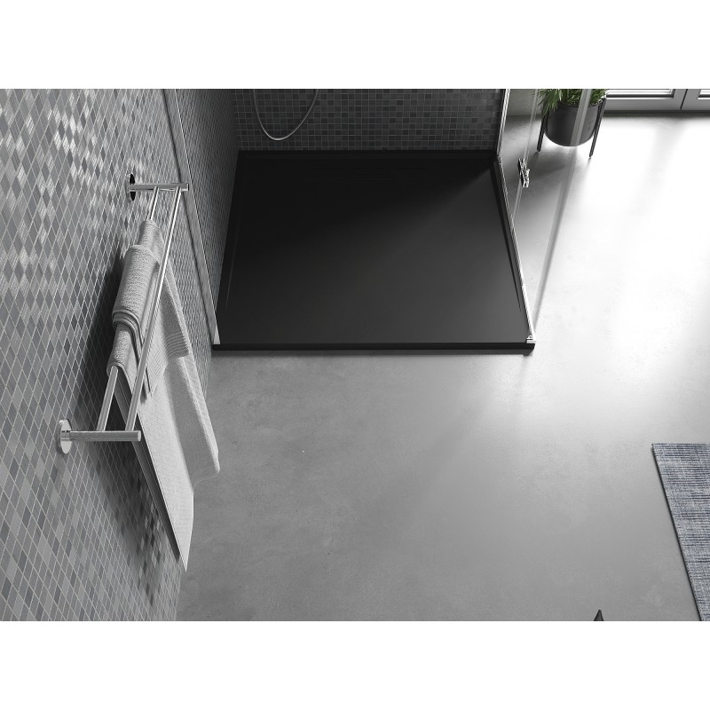 Mexen Amon quadratische Duschwanne SMC 100 x 100 cm, schwarz - 4F701010