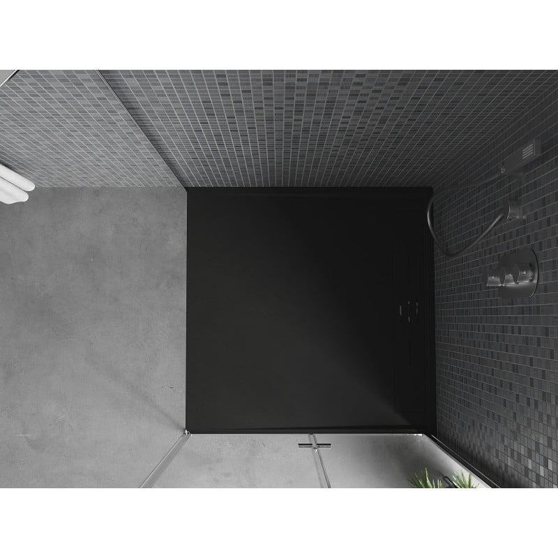 Mexen Amon quadratische Duschwanne SMC 100 x 100 cm, schwarz - 4F701010