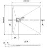 Mexen Bert quadratische Duschwanne SMC 80 x 80 cm, weiß - 4K108080