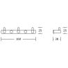 Mexen dreifacher Handtuchhaken, Chrom - 709163-00
