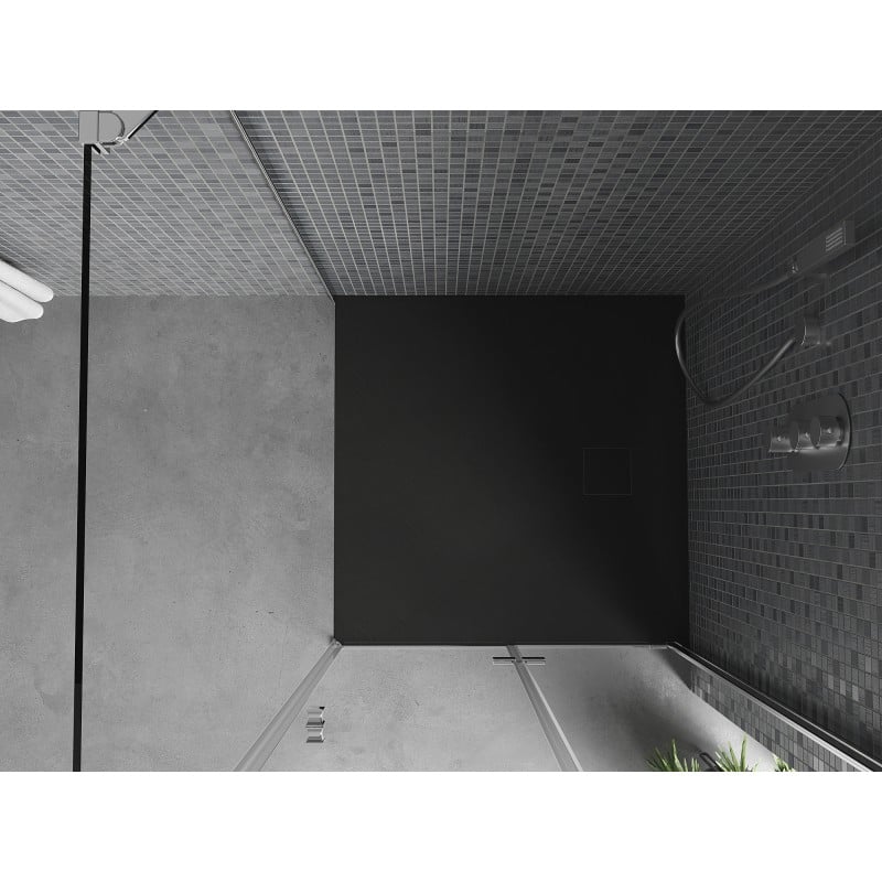 Mexen Bert quadratische Duschwanne SMC 80 x 80 cm, schwarz - 4K708080