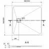 Mexen Bert quadratische Duschwanne SMC 90 x 90 cm, schwarz - 4K709090