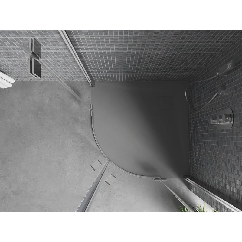 Mexen Bert Halbkreisförmige Dusche SMC 90 x 90 cm, grau - 4KR619090