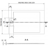Mexen Otto rechteckige Duschwanne SMC 100 x 70 cm, weiß - 4N107010