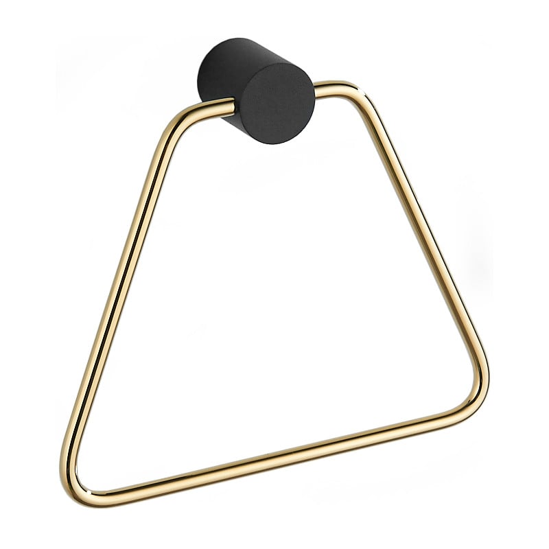 Mexen Aron Handtuchhalter, schwarz/gold - 7088132-57