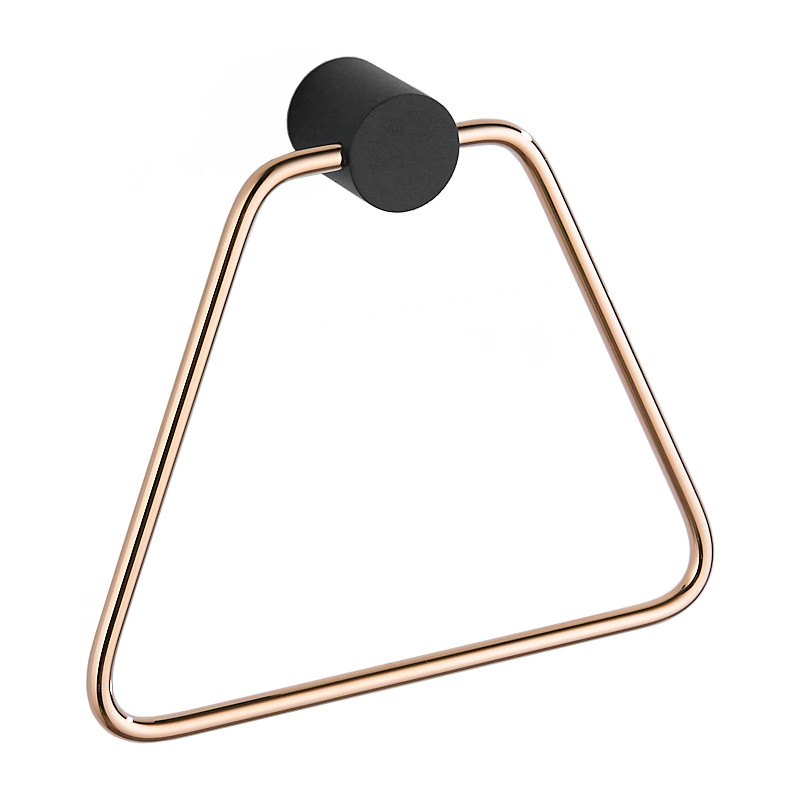 Mexen Aron Handtuchhalter, Schwarz/Roségold - 7088132-67