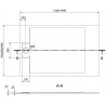 Mexen Otto rechteckige Duschwanne SMC 140 x 70 cm, schwarz - 4N707014