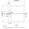 Mexen Otto quadratische Duschwanne SMC 70 x 70 cm, schwarz - 4N707070