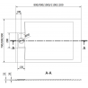 Mexen Otto rechteckige Duschwanne SMC 110 x 90 cm, schwarz - 4N709011