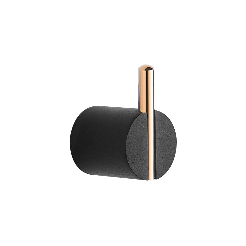 Mexen Aron Handtuchhaken, schwarz/roségold - 7088135-67
