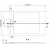 Mexen Otto rechteckige Duschwanne SMC 130 x 90 cm, schwarz - 4N709013