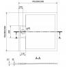 Mexen Otto quadratische Duschwanne SMC 90 x 90 cm, schwarz - 4N709090