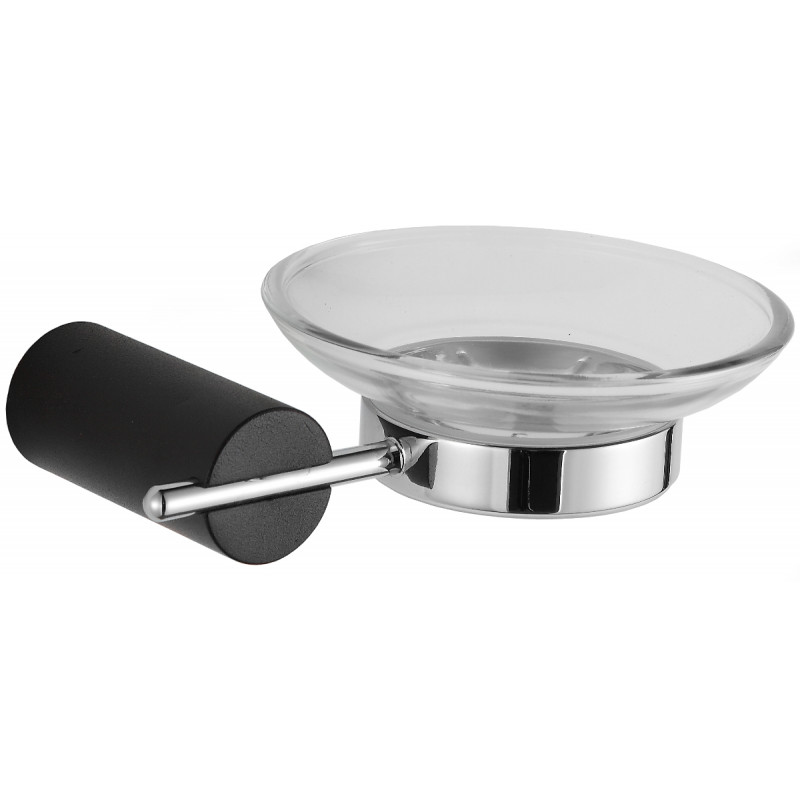 Mexen Aron Seifenschale, schwarz/chrom - 7088139-07