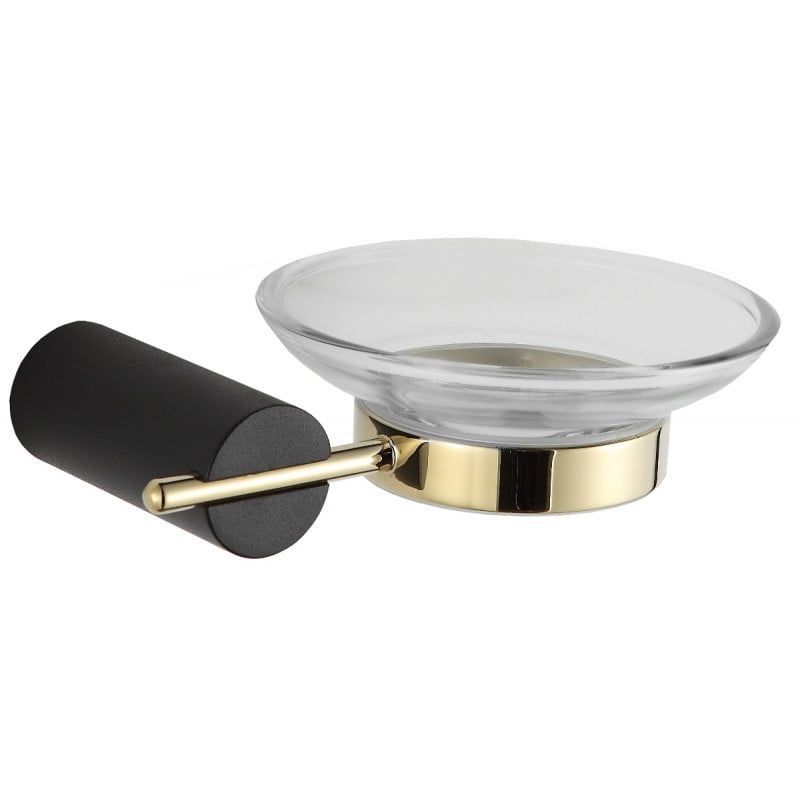Mexen Aron Seifenschale, schwarz/gold - 7088139-57