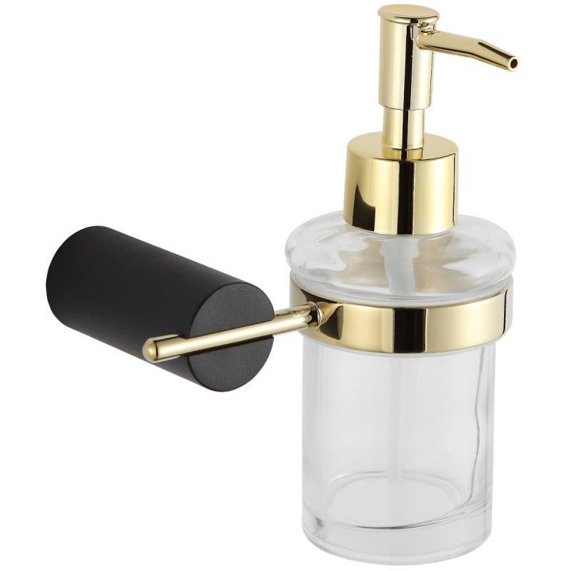 Mexen Aron Seifenspender, schwarz/gold - 70881388-57