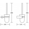Mexen Aron Toilettenbürste, schwarz/chrom - 7088150-07