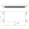 Mexen Flat CCF22 Plattenheizkörper 300 x 1500 mm, mittlerer unterer Anschluss, 1351 W, schwarz - W6C22F-030-150-70